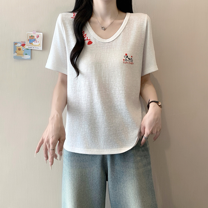 2026 Summer Plus Size Women's Cartoon Print Short Sleeve T-Shirt - Style ca19fa - Image 5