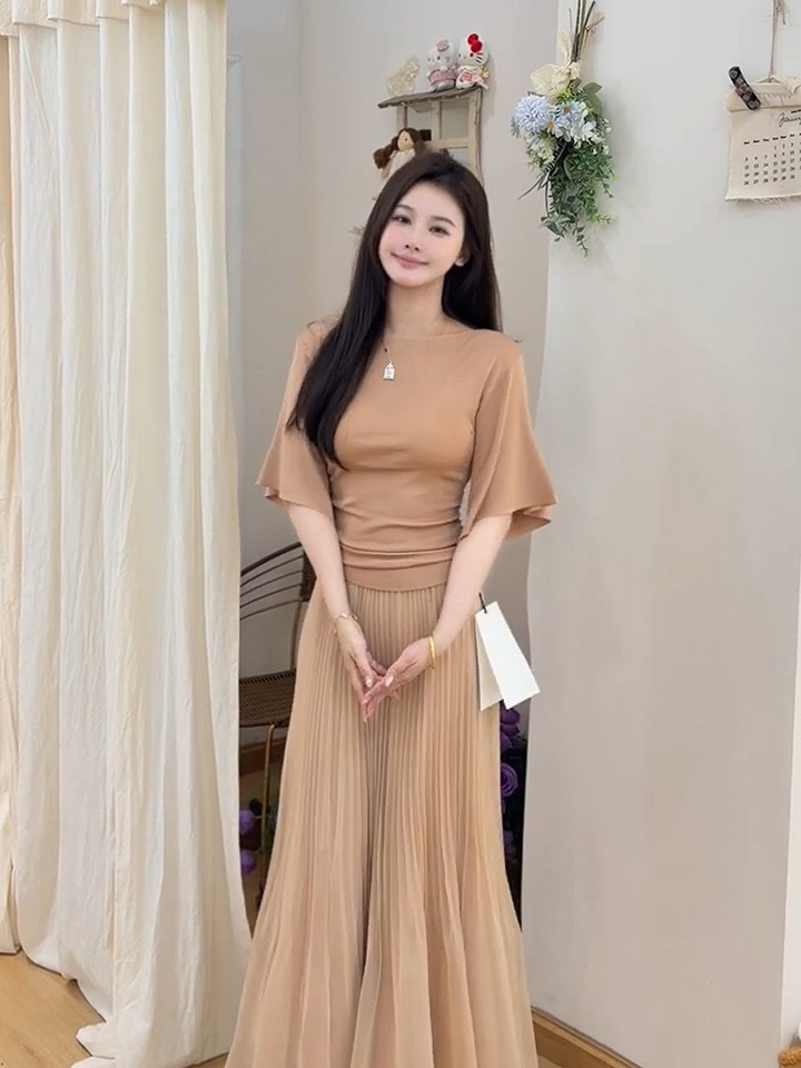 Korean Style One-Shoulder Knit Top for Women 2026 Summer Slimming Short Sleeve - Style 5b7b39 - Image 3