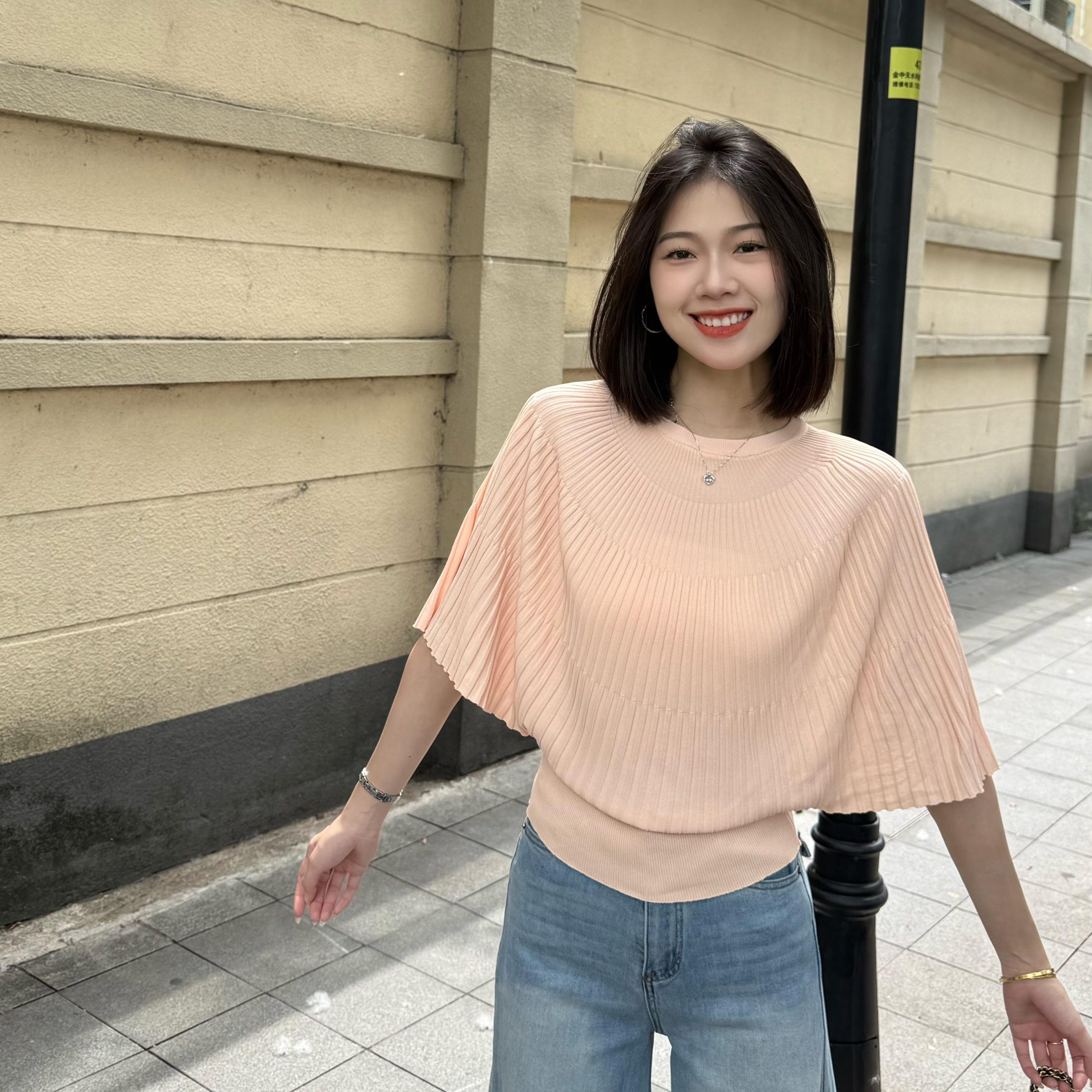 Summer Korean Style Slimming Pleated Solid Ice-Feel Top - Style f6b01c - Image 5